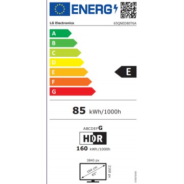 LG Smart Τηλεόραση 65" 4K UHD QNED 65QNED80T6A HDR (2024)